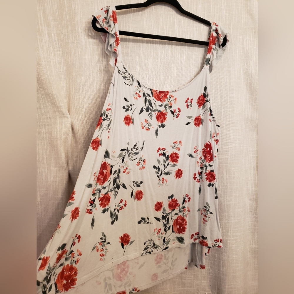 Torrid soft jersey floral tank top blouse